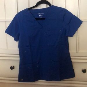 Dark blue scrub top